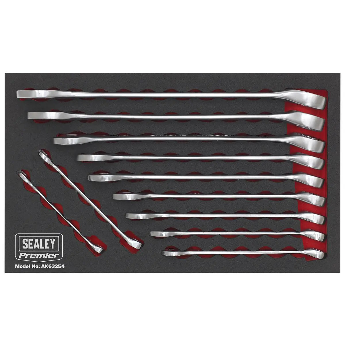Sealey Premier 11 Piece Cold Stamped Combination Spanner Set Imperial 1/4"-7/8 