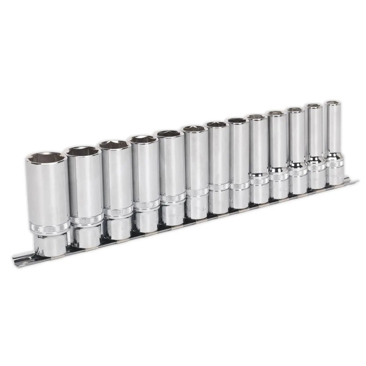 Sealey Premier 13 Piece 1/2" Drive Deep Lock On Socket Set Metric 10-24mm 