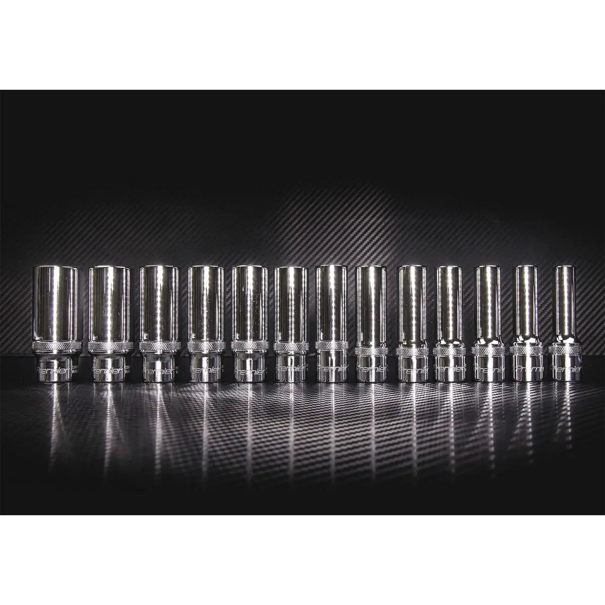 Sealey Premier 13 Piece 1/2" Drive Deep Lock On Socket Set Metric 10-24mm 
