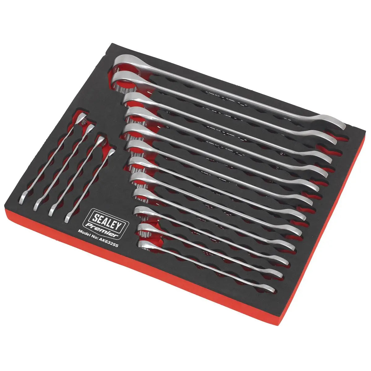 Sealey Premier 16 Piece Cold Stamped Combination Spanner Set Metric 6-22mm 