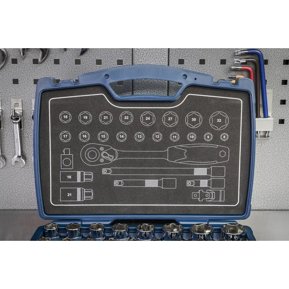 Sealey Premier 26 Piece 1/2" Drive Metric Socket Set 8-32mm 