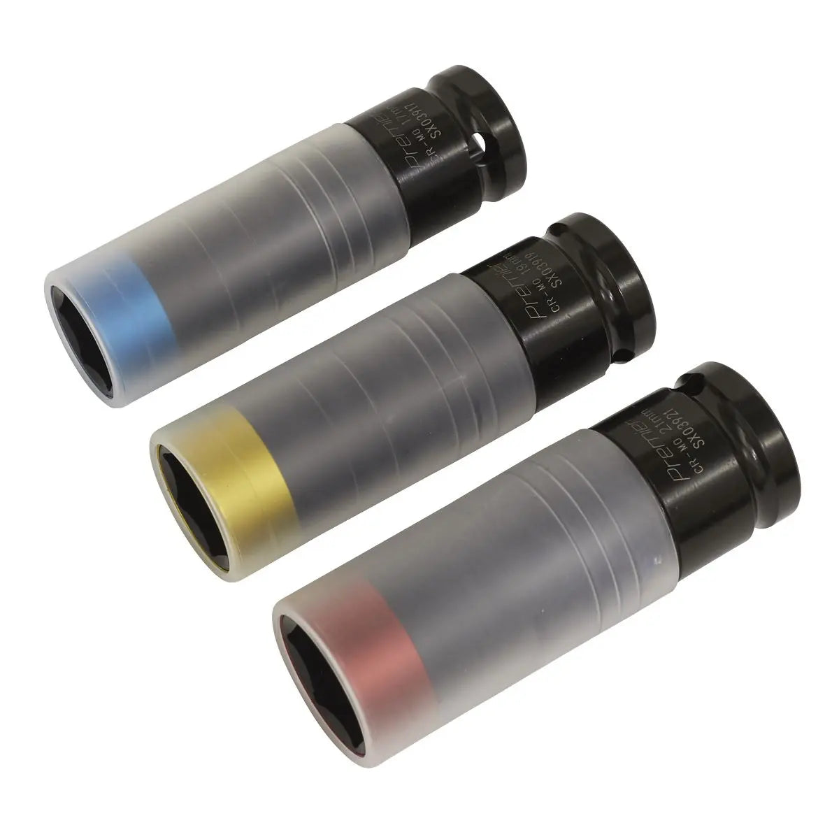 Sealey Premier 3 Piece 1/2" Drive Alloy Wheel Ultra Power Impact Socket Set Sleeved 