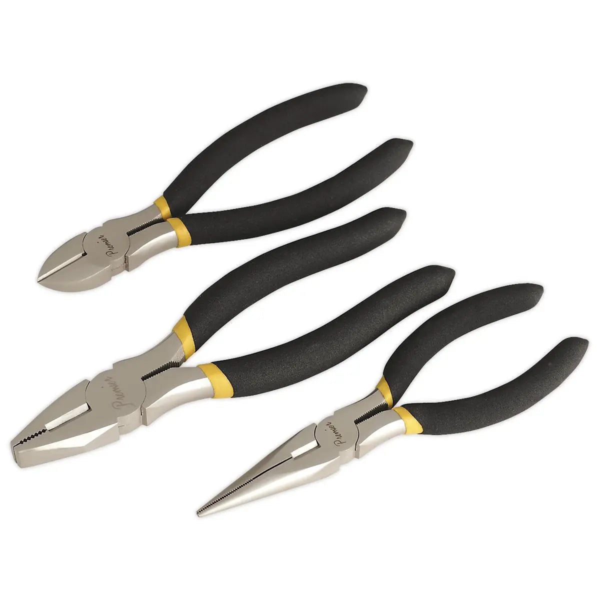 Sealey Premier 3 Piece Pliers Set Ni-Fe Finish 