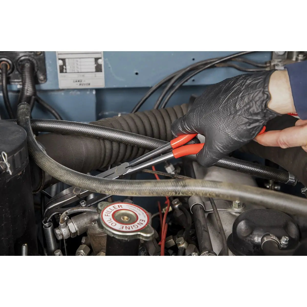 Sealey Premier 335mm Double Joint Long Reach Needle Nose Pliers 45° Engine Bay 
