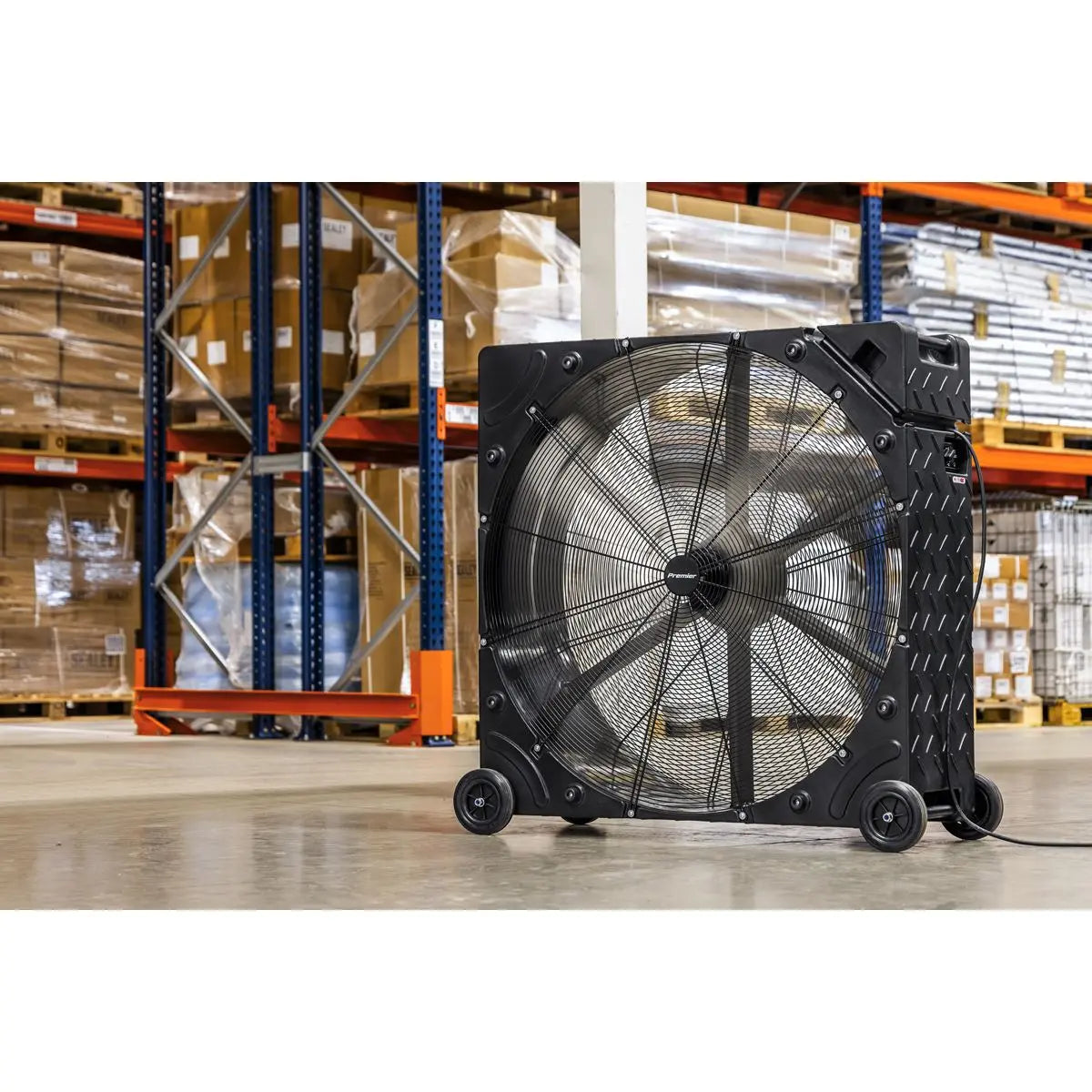Sealey Premier 42" Industrial High Velocity Rotomould Drum Fan 3-Speed 230V  White Rose Tools