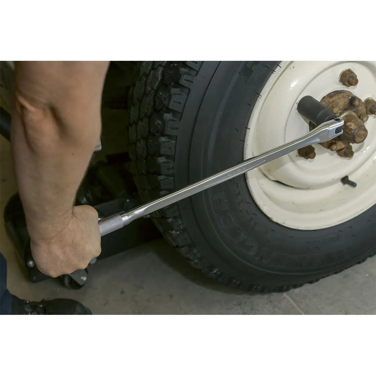 Sealey Premier 600mm 1/2" Drive Breaker Bar Flexi Head Socket Wrench 