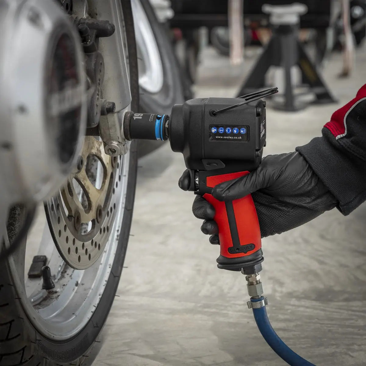 Sealey Premier Air Impact Wrench 1/2"Sq Drive Stubby - Twin Hammer 