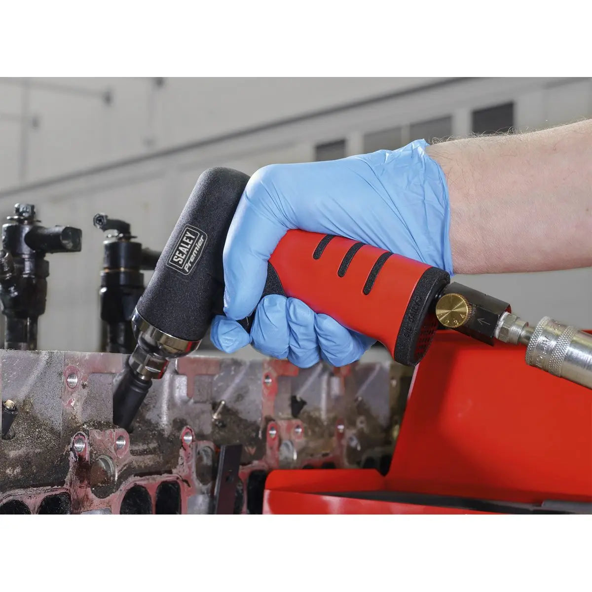 Sealey Premier Air Impact Wrench 1/4"Sq Drive Diesel Glow Plug Kit 