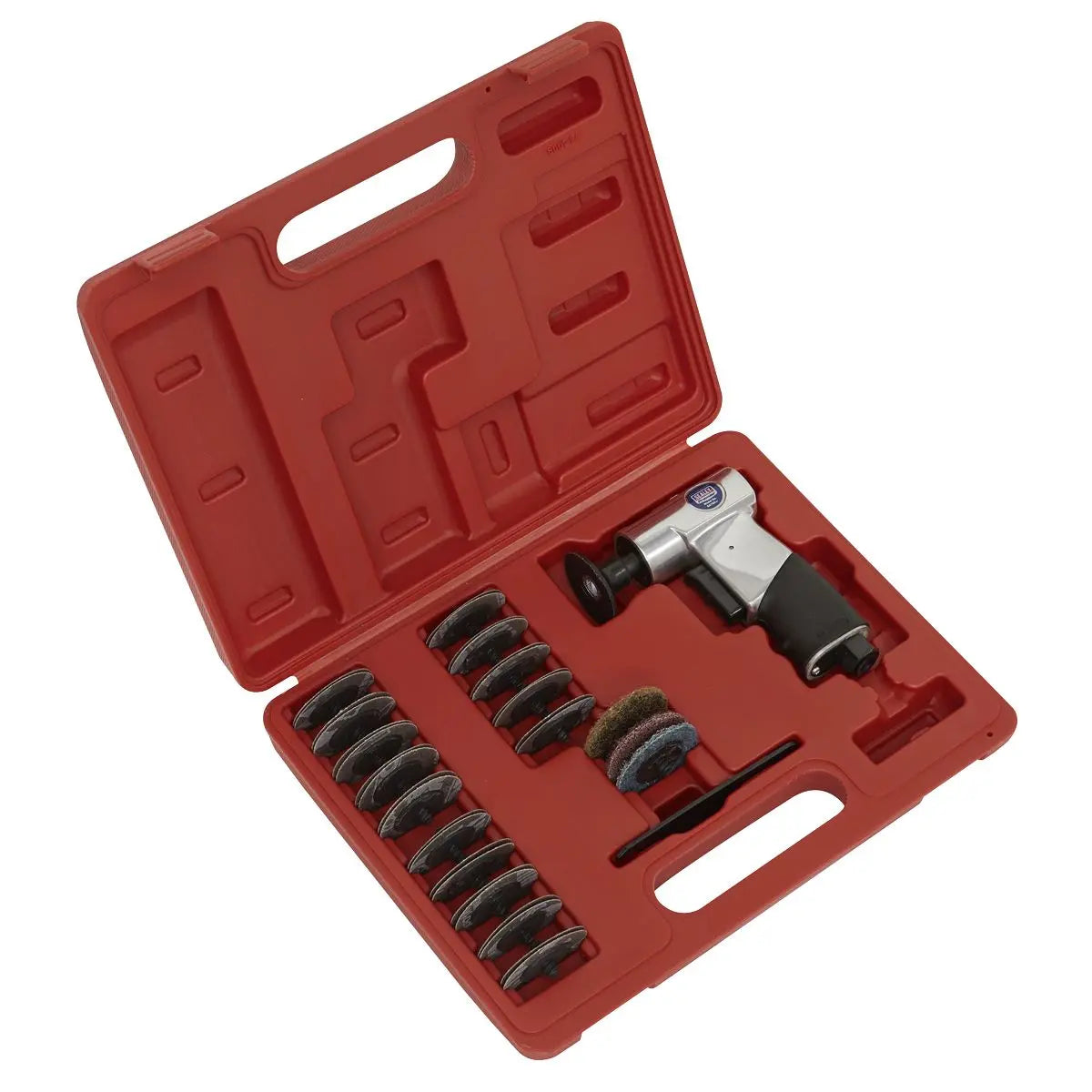 Sealey Premier Air Mini Sander Kit 50mm 35pc 