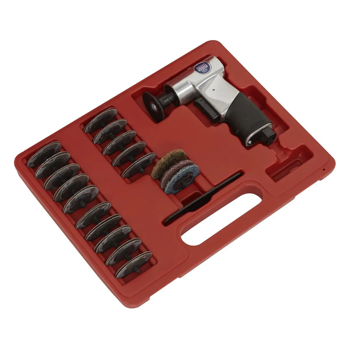 Sealey Premier Air Mini Sander Kit 50mm 35pc 