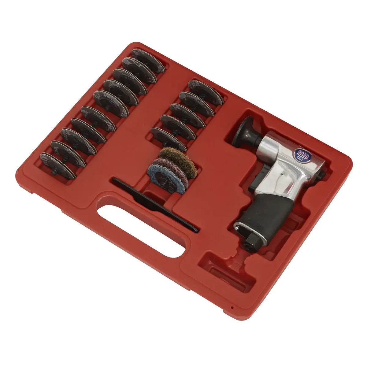 Sealey Premier Air Mini Sander Kit 50mm 35pc 