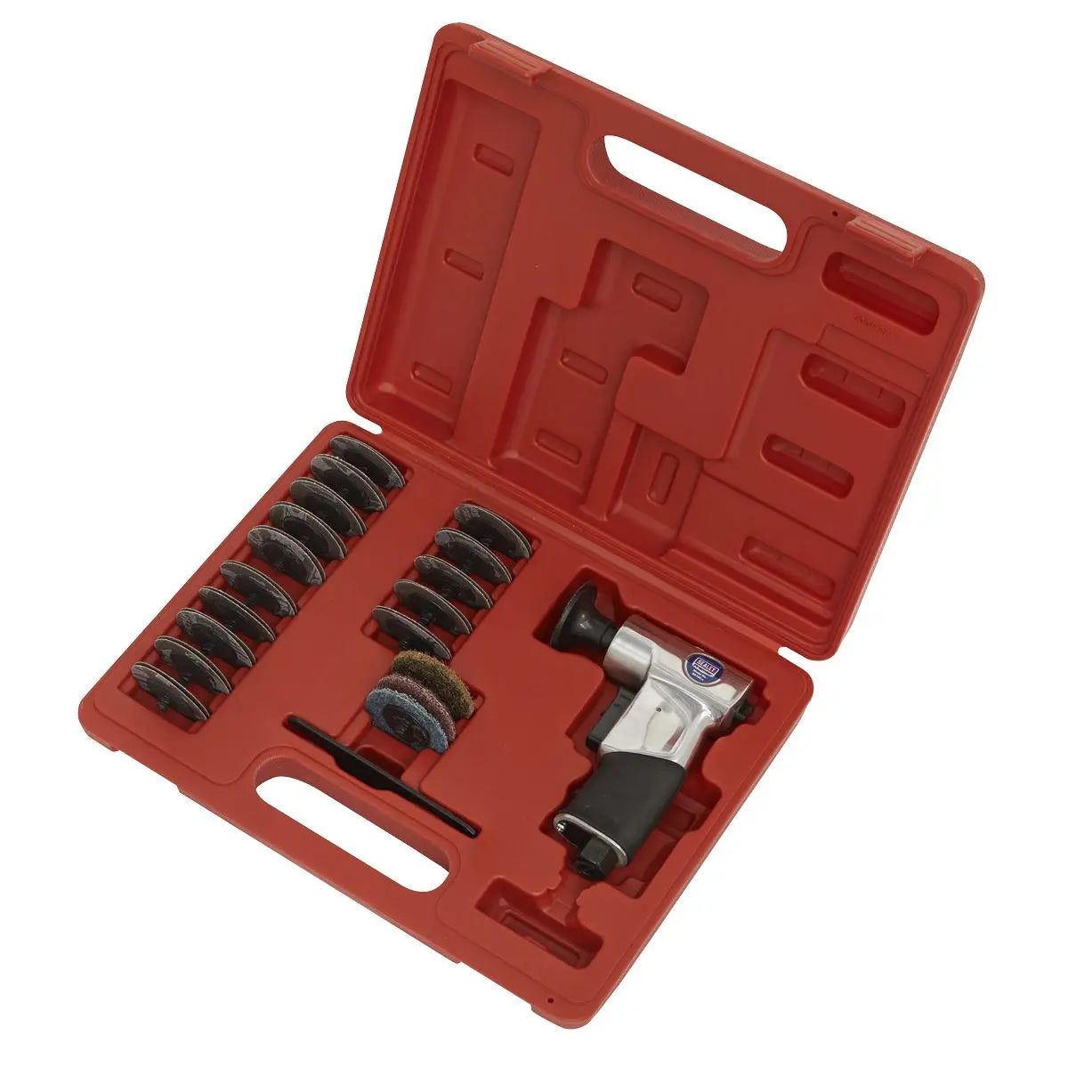 Sealey Premier Air Mini Sander Kit 50mm 35pc 