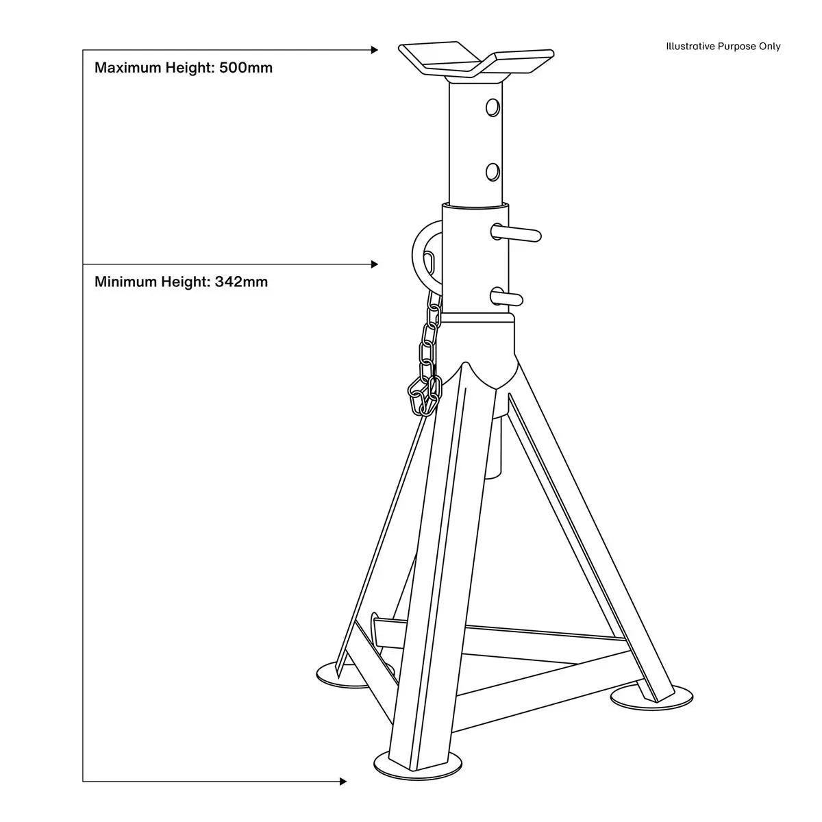 Sealey Premier Axle Stands (Pair) 2.5 Tonne Capacity per Stand 