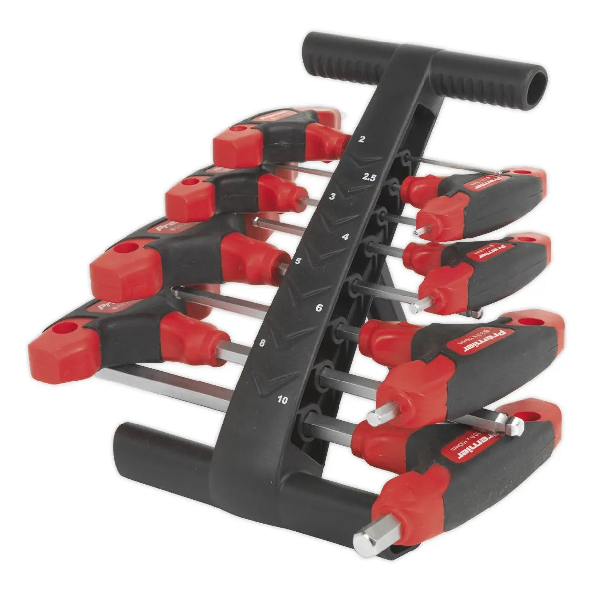 Sealey Premier Ball-End Hex Key Set 8pc T-Handle Metric 