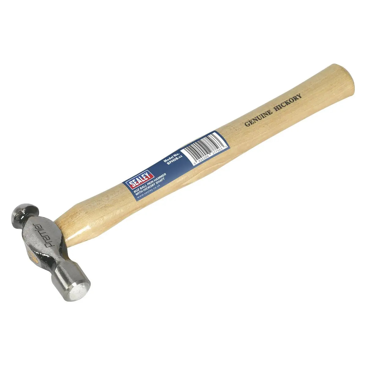 Sealey Premier Ball Pein Hammer 8oz Hickory Shaft 