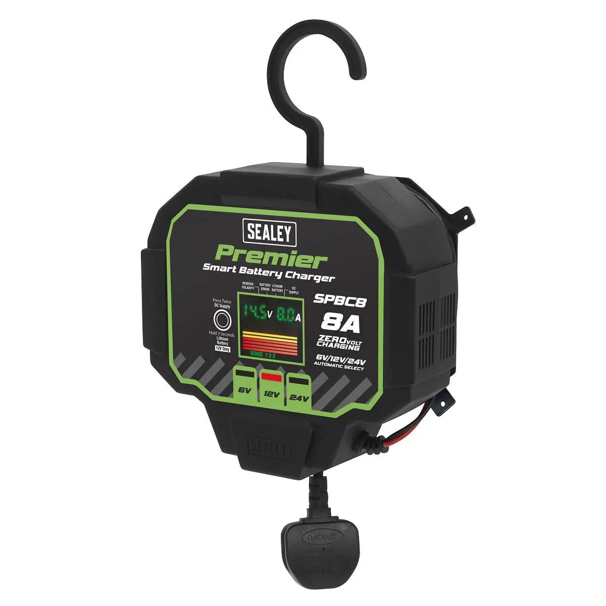 Sealey Premier Battery Maintainer Charger 8A Fully Automatic 