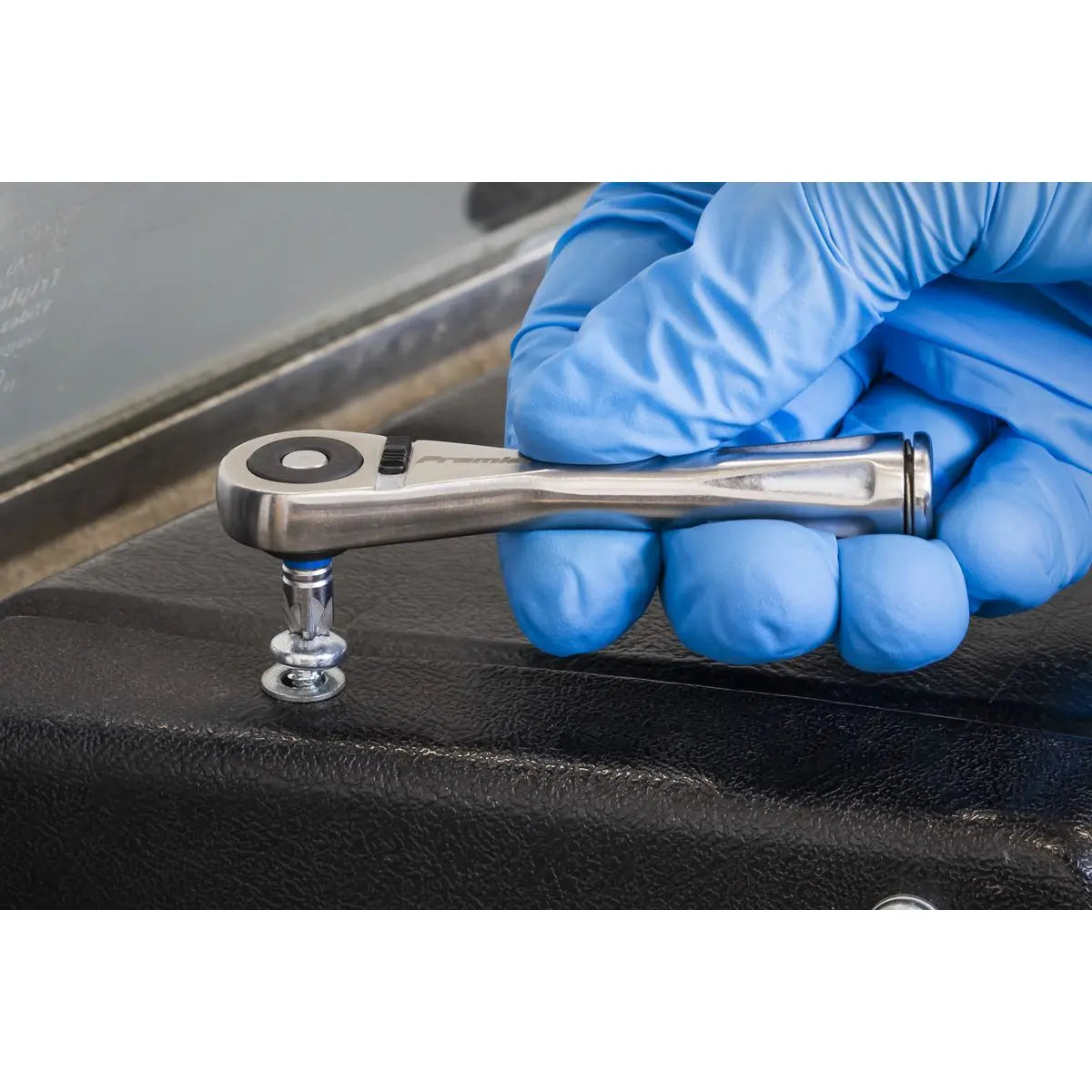Sealey Premier Bit Driver Micro Ratchet 85mm 1/4" Hex Stainless Steel Screwdriver 