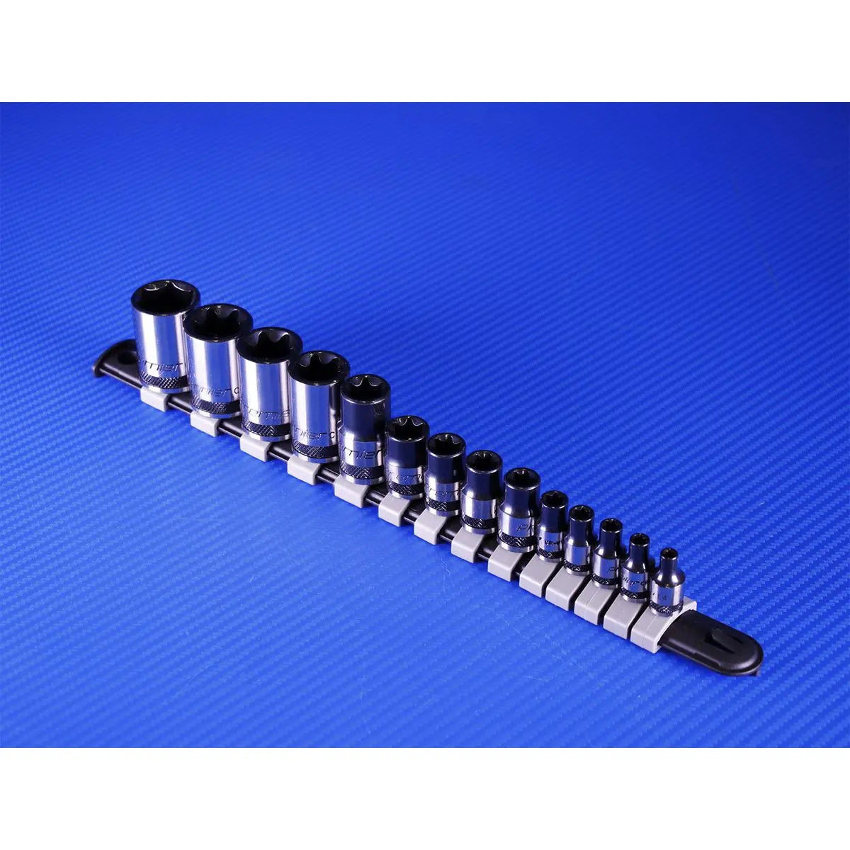 Sealey Premier Black 14 Piece 1/4" 3/8" 1/2" Drive Trx-Star Socket Set E4-E24  White Rose Tools