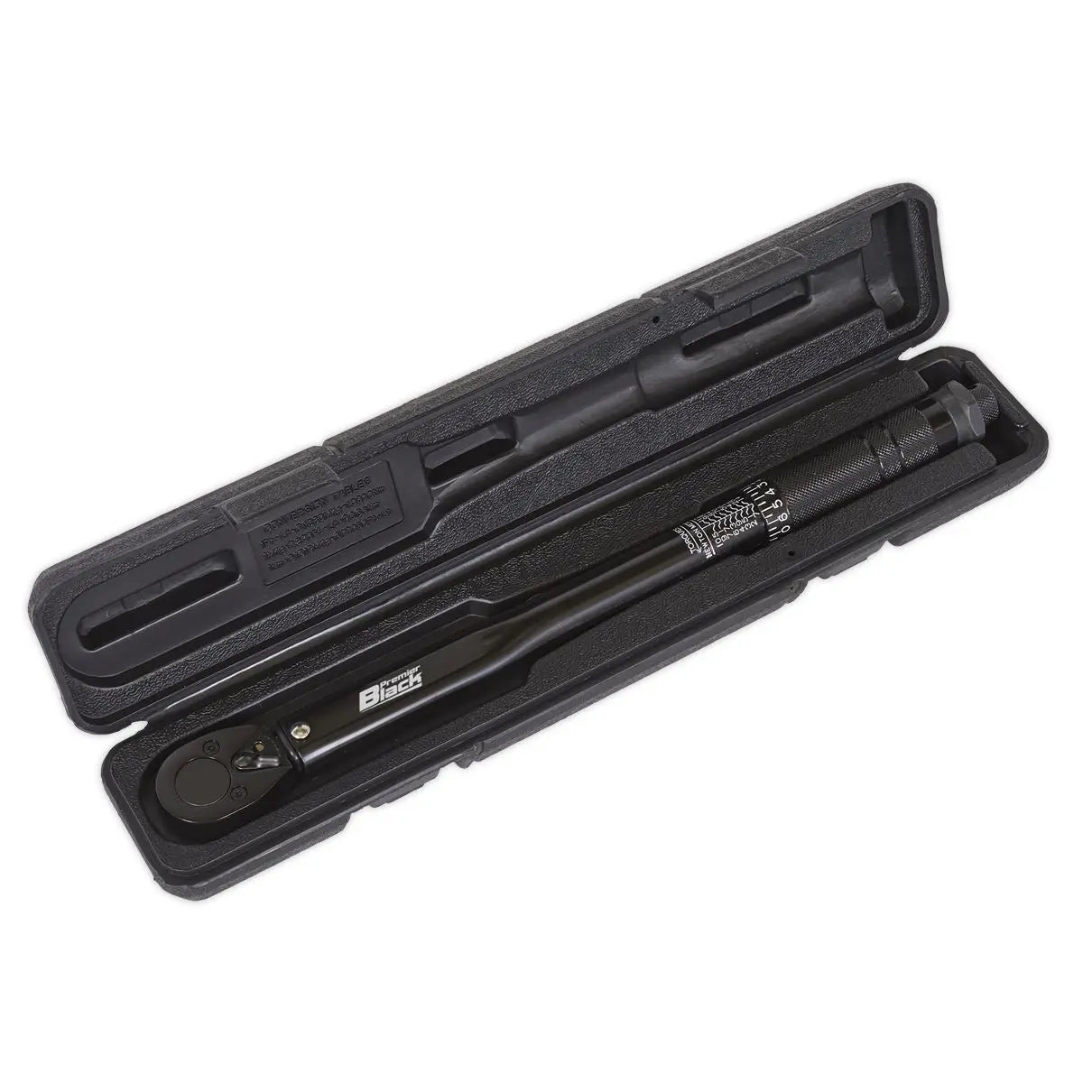 Sealey Premier Black Micrometer Torque Wrench 3/8"Sq Drive Calibrated Premier Black 