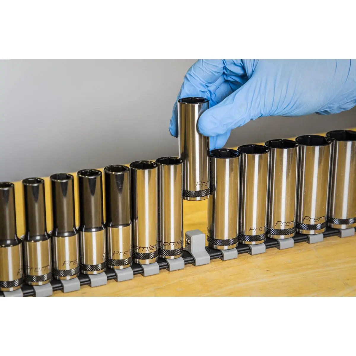 Sealey Premier Black Socket Set Deep 13pc 1/2"Sq Drive Metric - Premier Black 