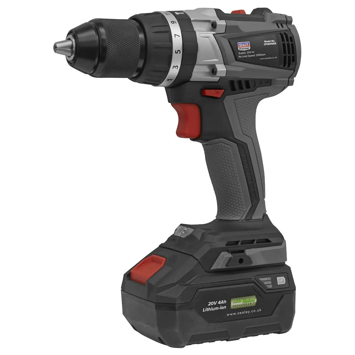 Sealey Premier Brushless Combi Drill Ø13mm 20V SV20 Series - Body Only 