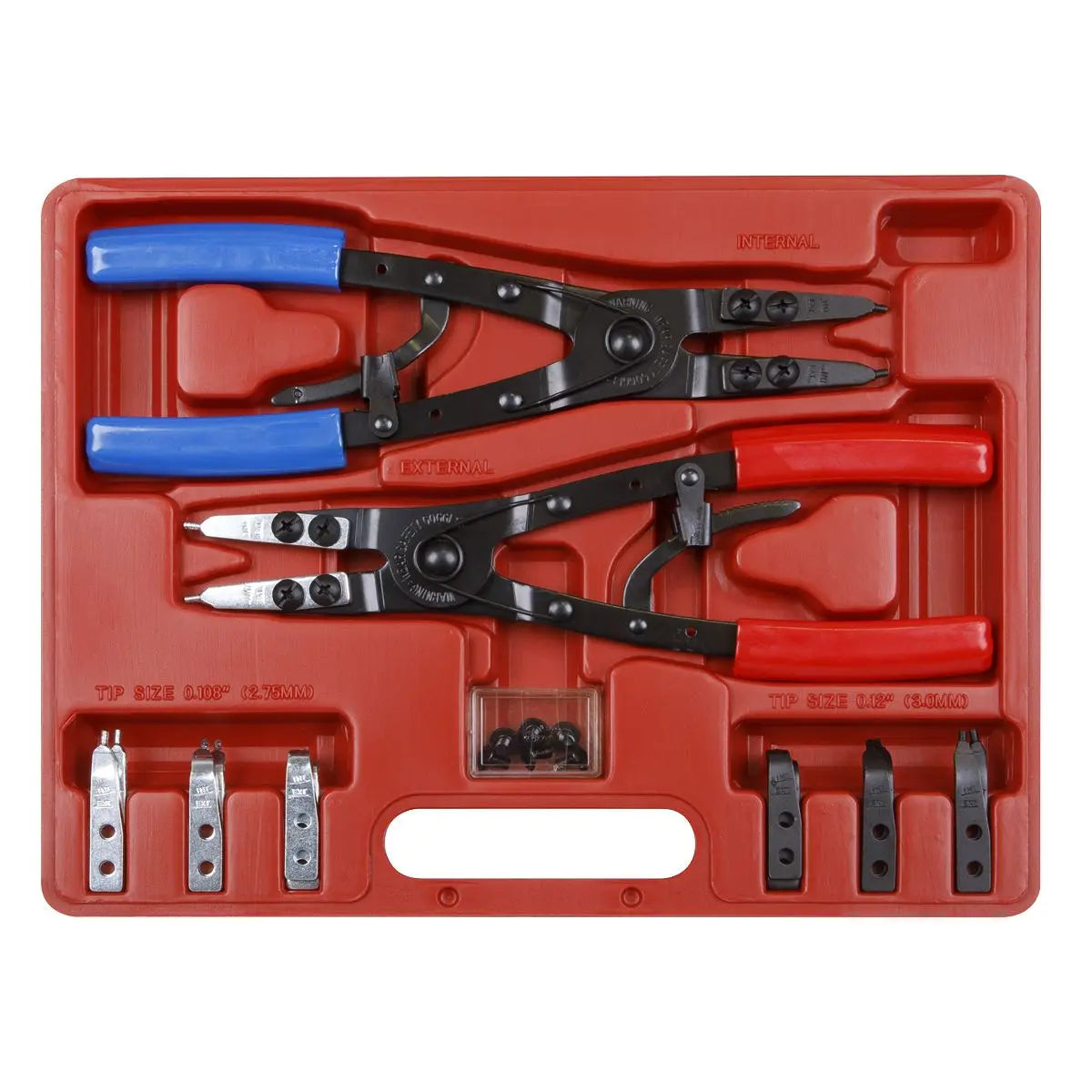 Sealey Premier Circlip Pliers Set Internal/External 265mm Heavy-Duty 