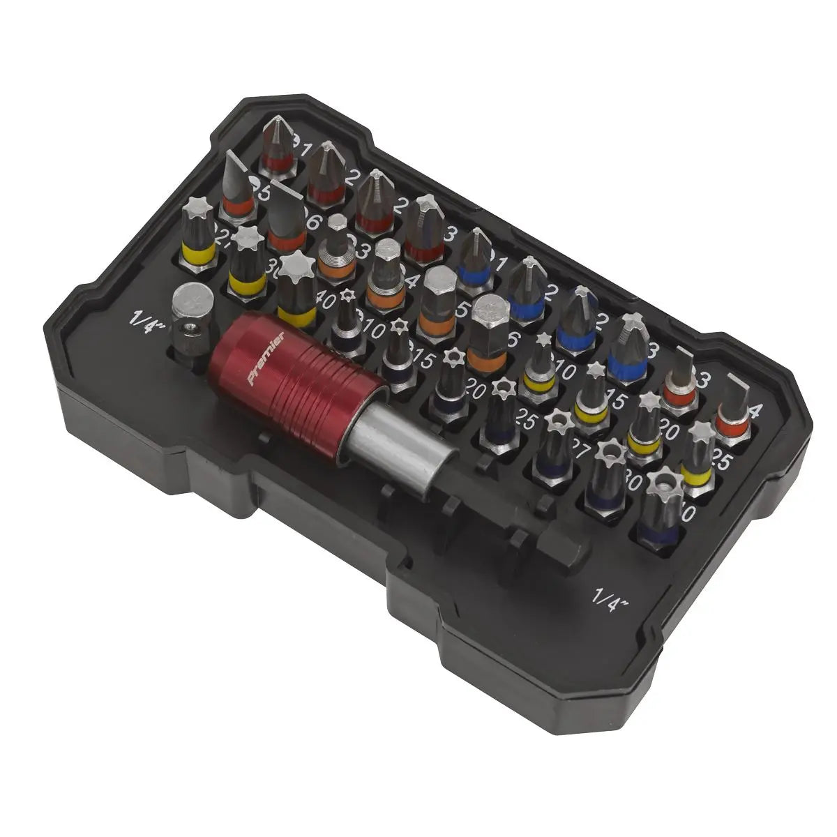 Sealey Premier Colour-Coded Bit Set 32pc 