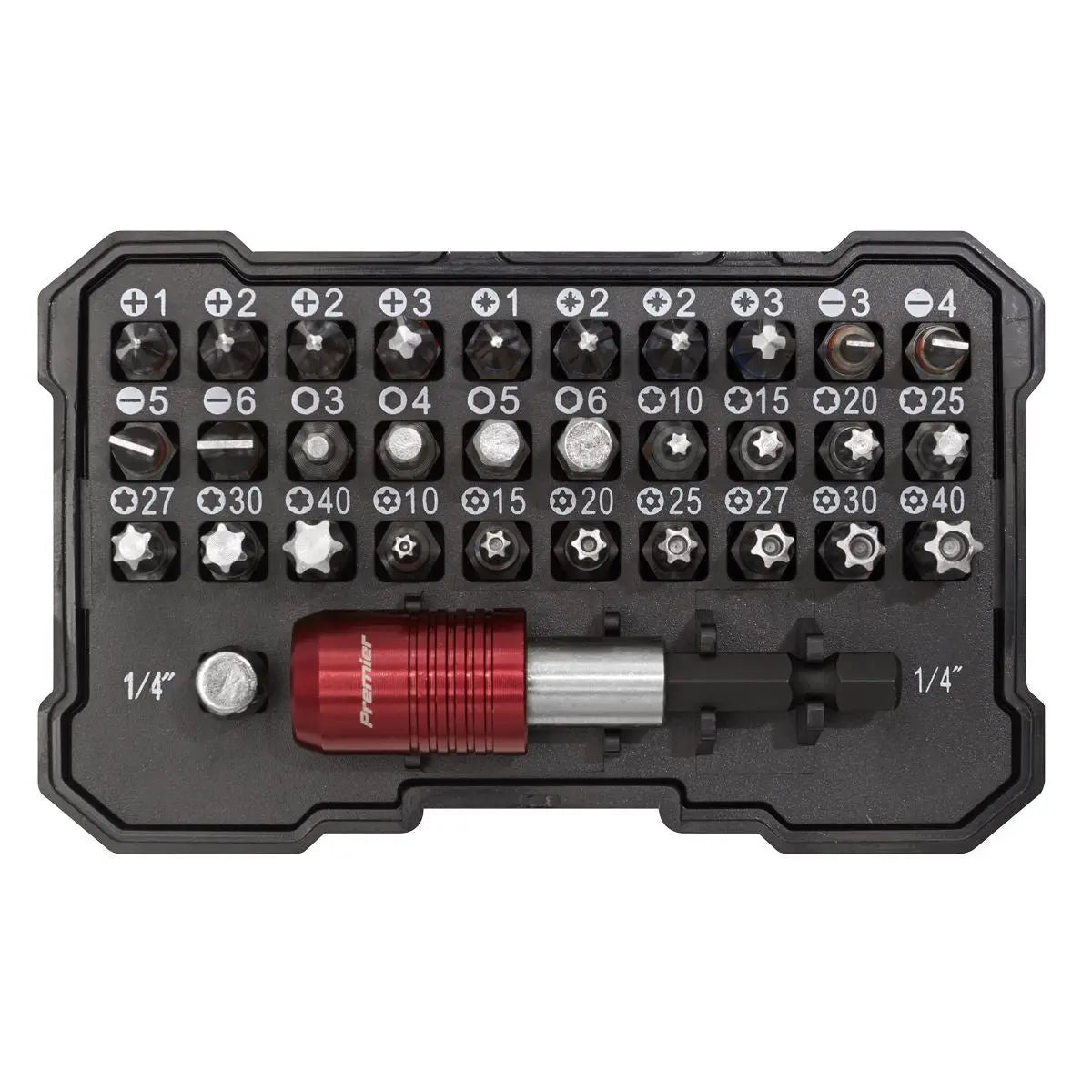 Sealey Premier Colour-Coded Power Tool Bit Set 32pc  White Rose Tools
