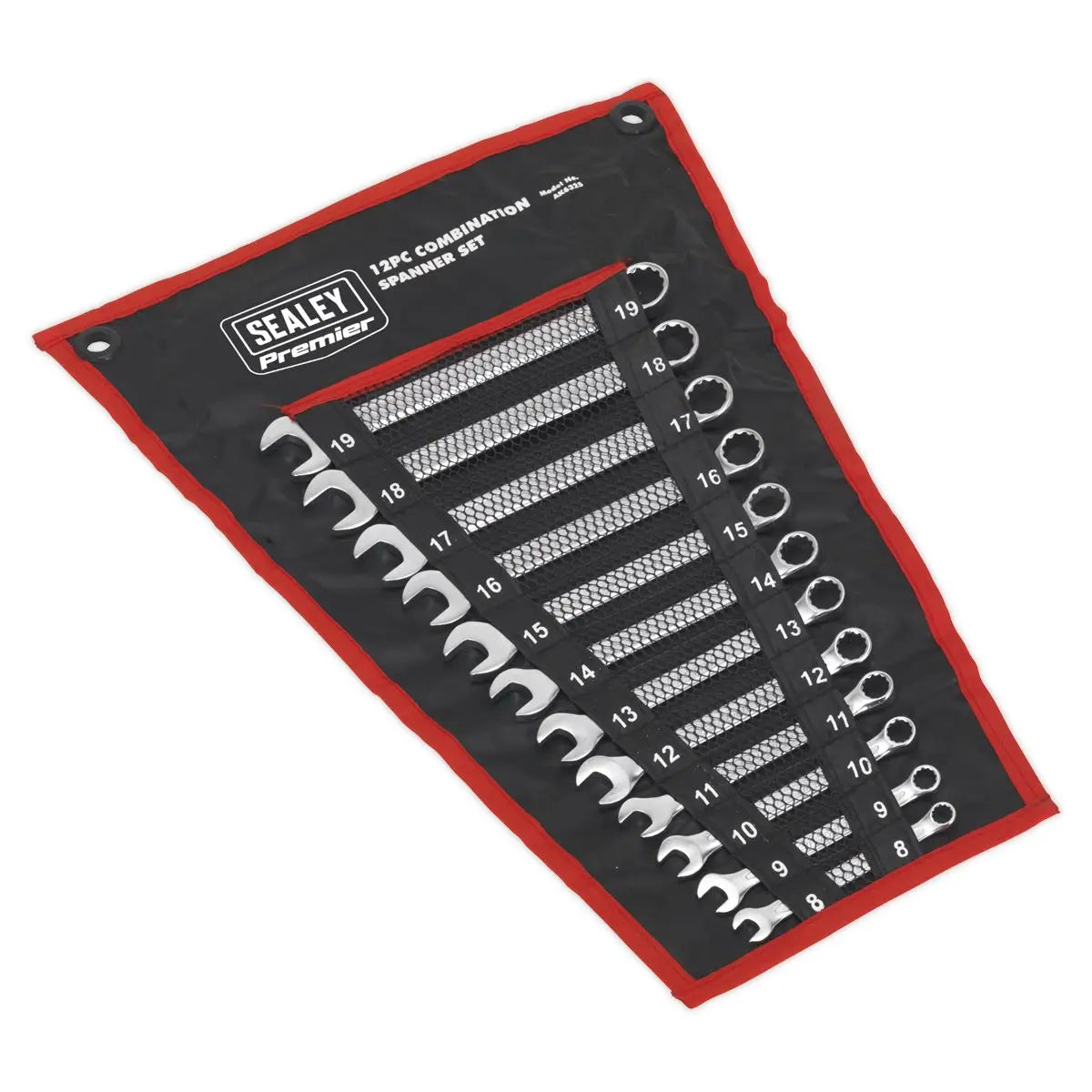 Sealey Premier Combination Spanner Set 12pc Cold Stamped Metric 