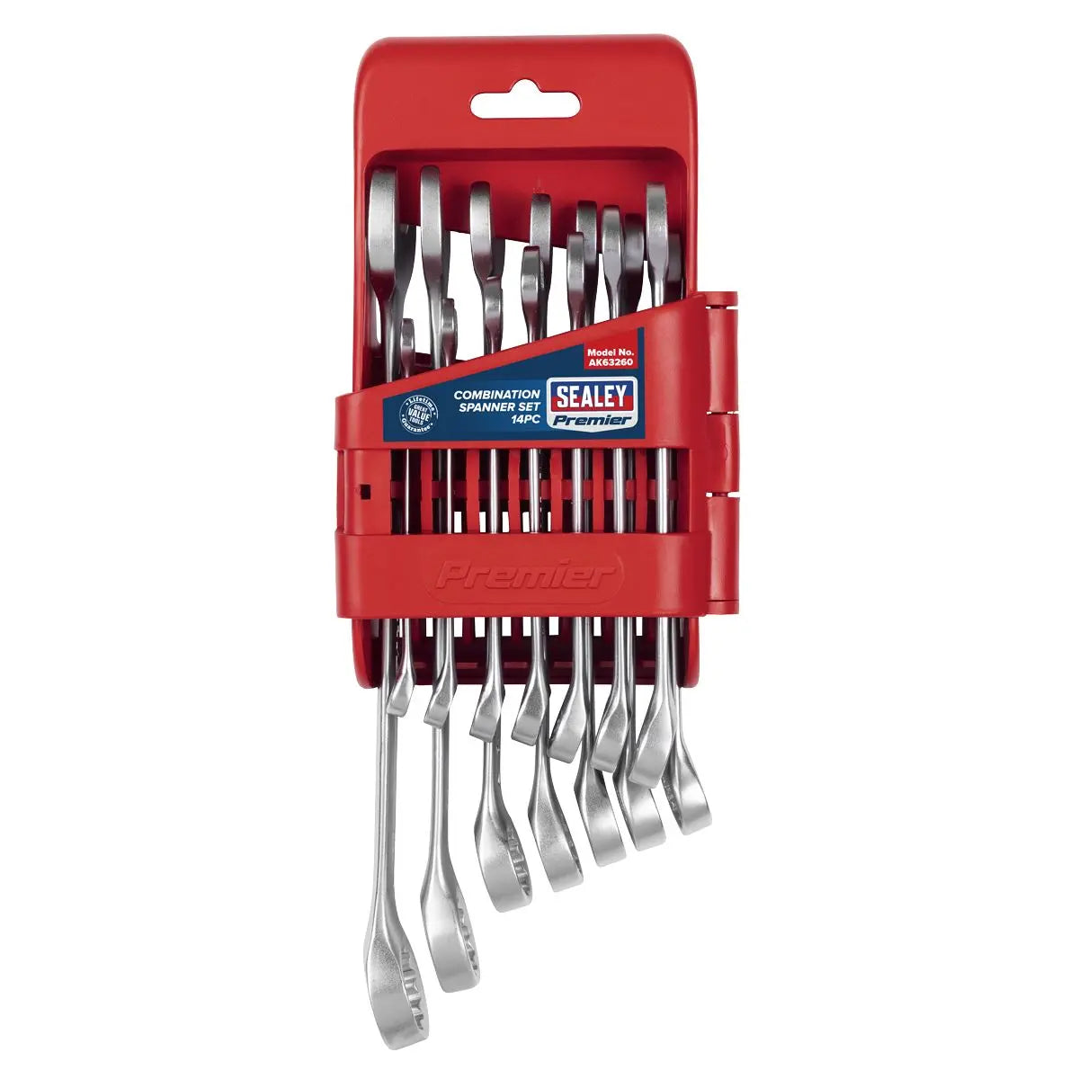 Sealey Premier Combination Spanner Set 14pc  White Rose Tools