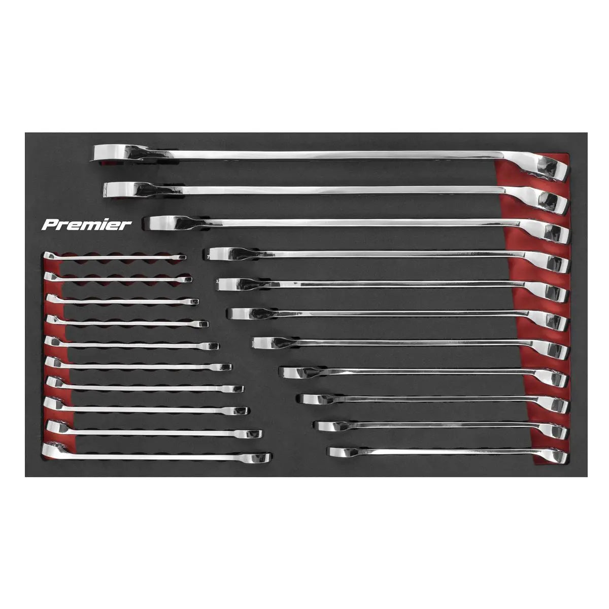 Sealey Premier Combination Spanner Set 21pc  White Rose Tools