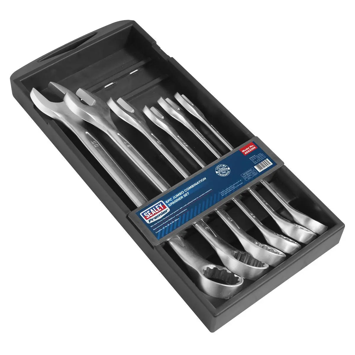 Sealey Premier Combination Spanner Set 6 Piece Jumbo Metric 34-50mm 