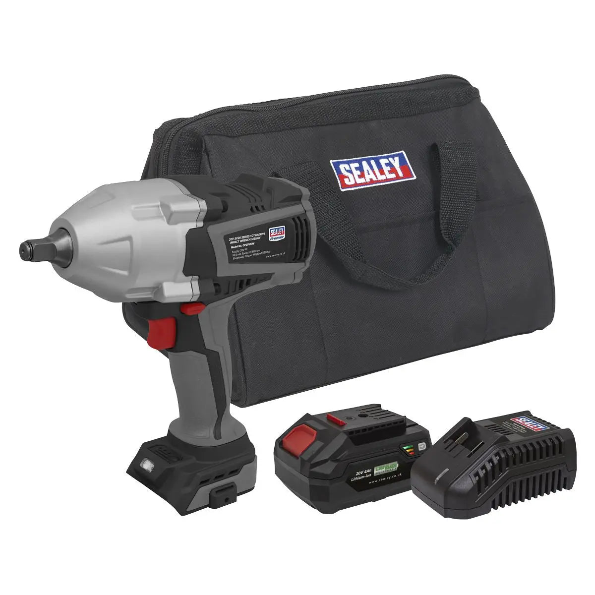 Sealey Premier Cordless Impact Wrench Kit 20V 4Ah SV20 Series  White Rose Tools