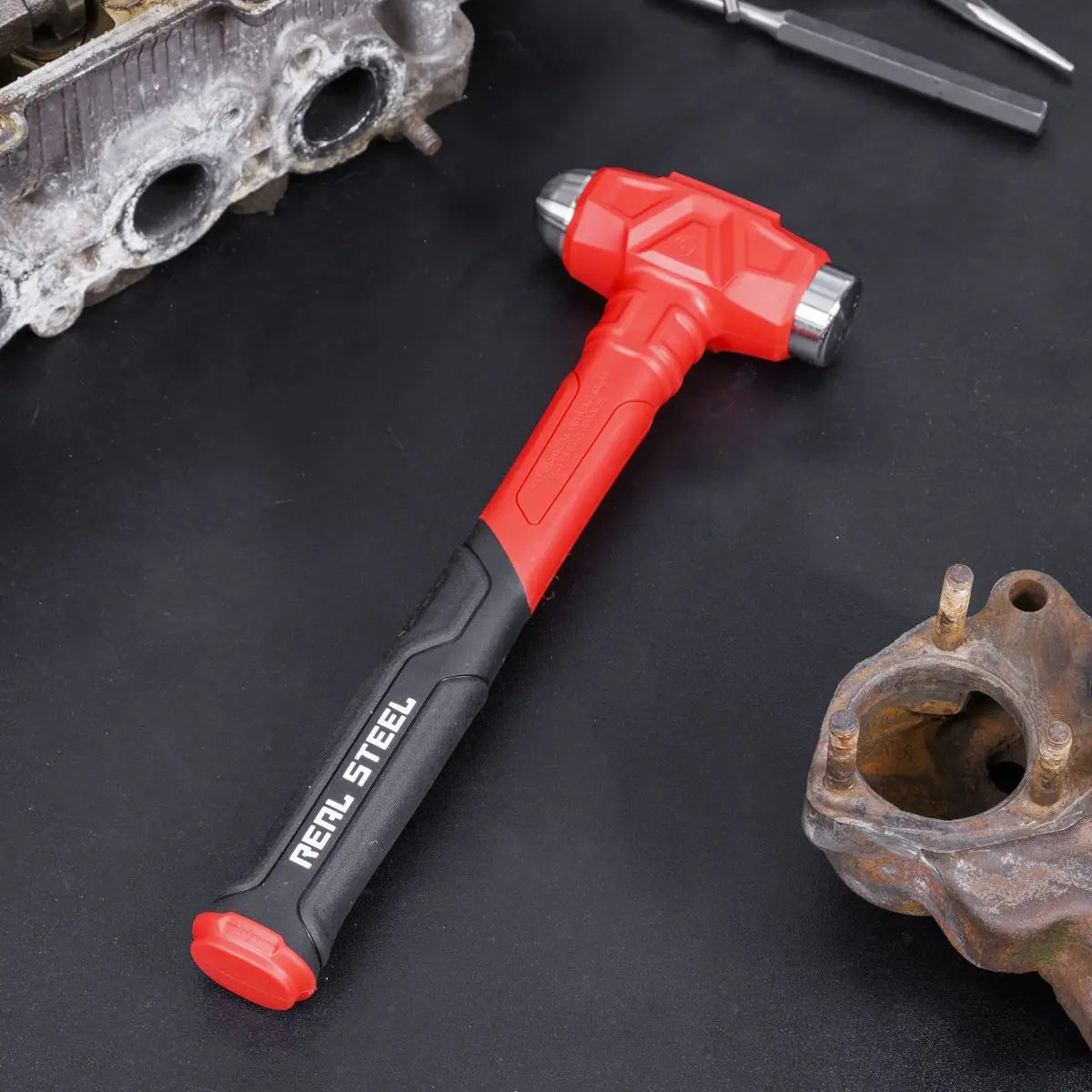 Sealey Premier Dead Blow Ball Pein Hammer 16oz  White Rose Tools