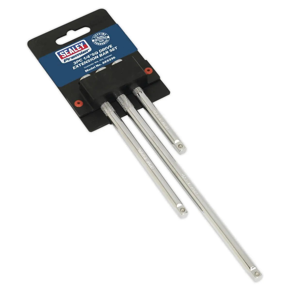 Sealey Premier Extension Bar Set 3pc 1/4"Sq Drive 