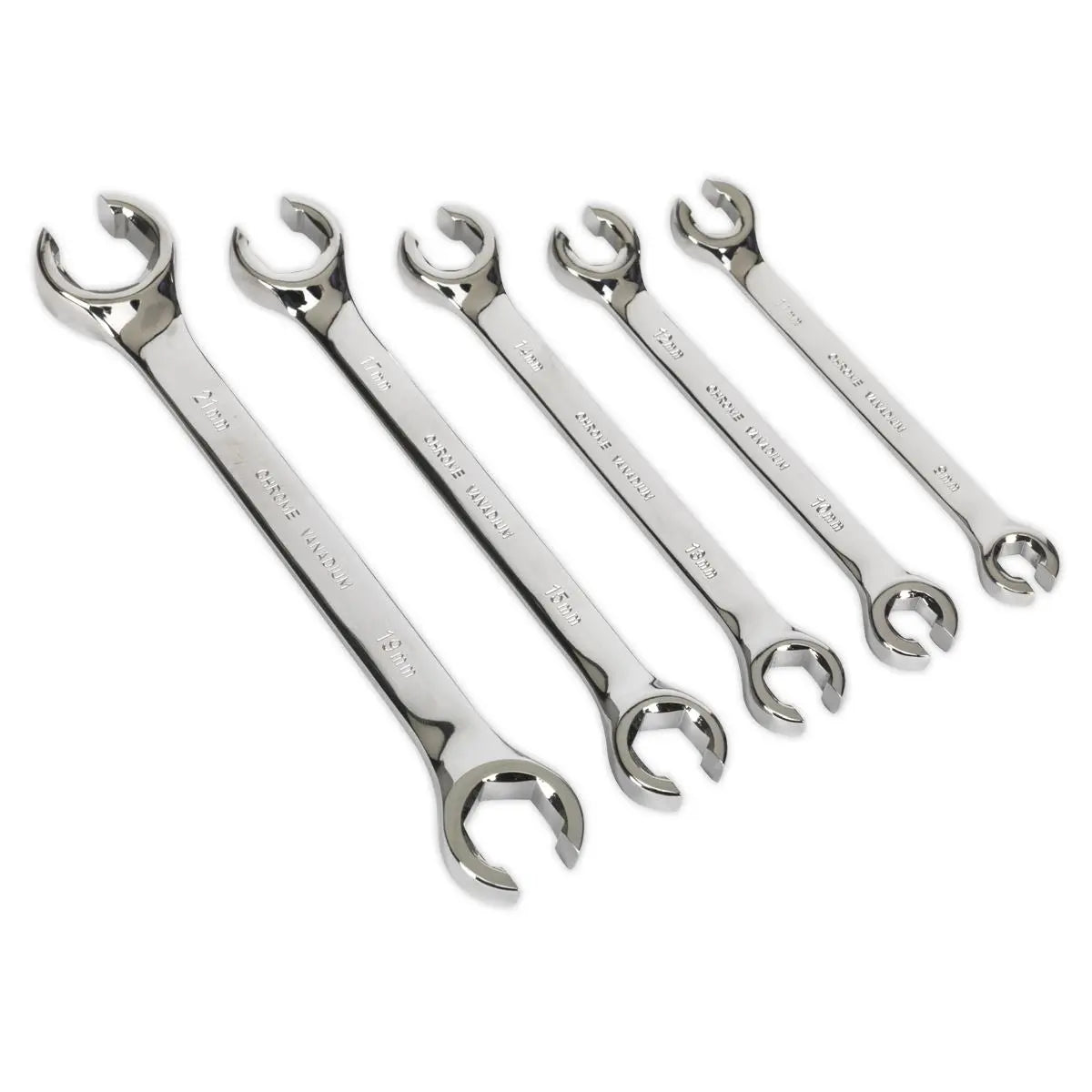 Sealey Premier Flare Nut Spanner Set 5pc Metric 