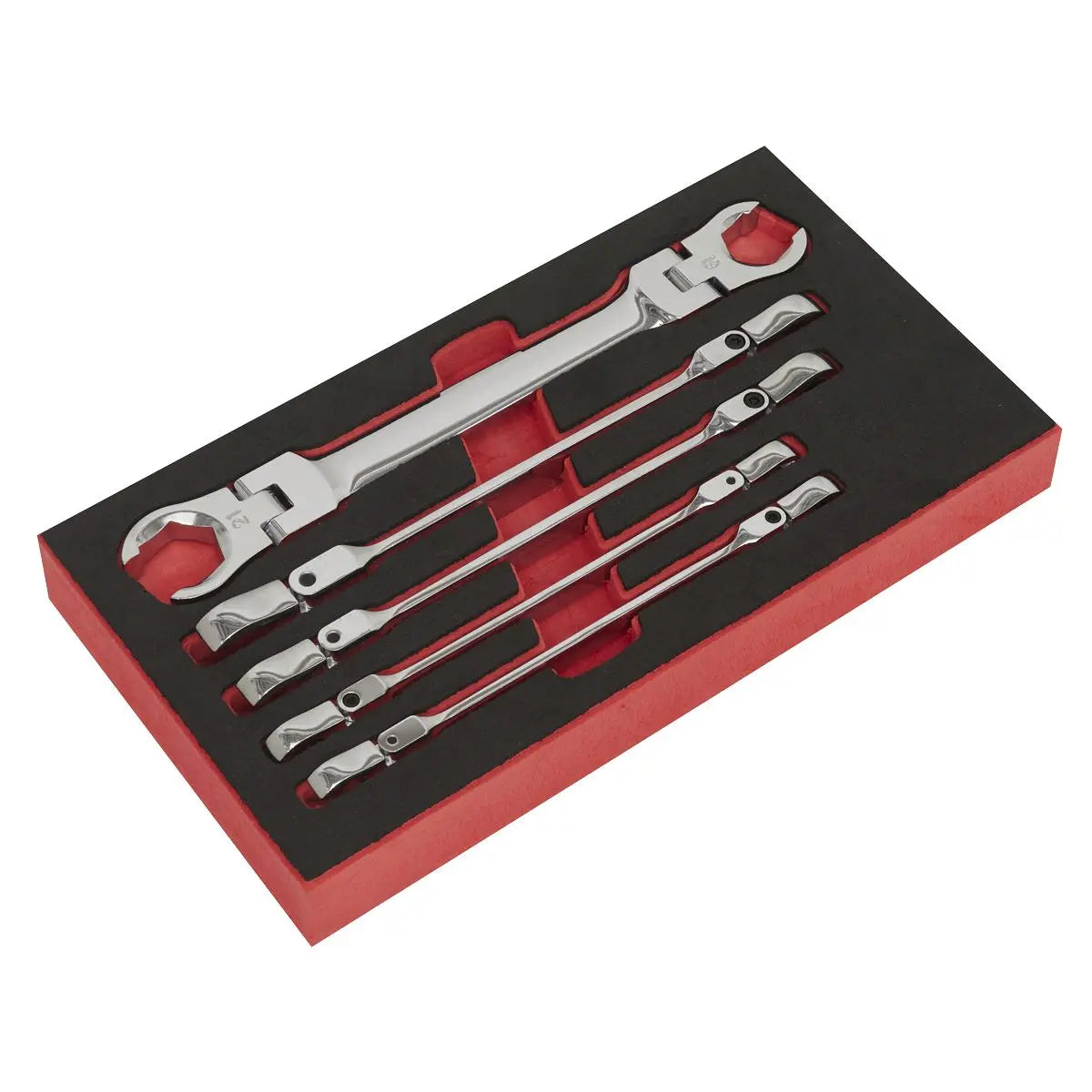 Sealey Premier Flexi-Head Flare Nut Spanner Set 5pc 