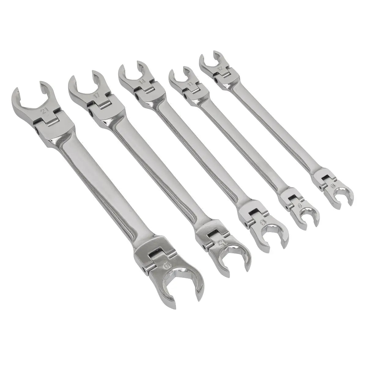 Sealey Premier Flexi-Head Flare Nut Spanner Set 5pc 