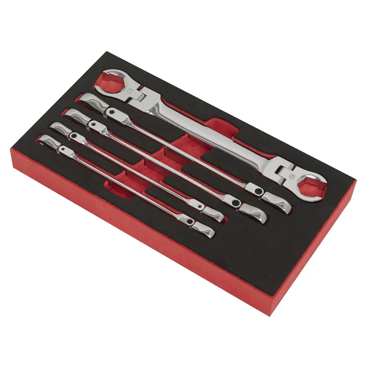 Sealey Premier Flexi-Head Flare Nut Spanner Set 5pc 