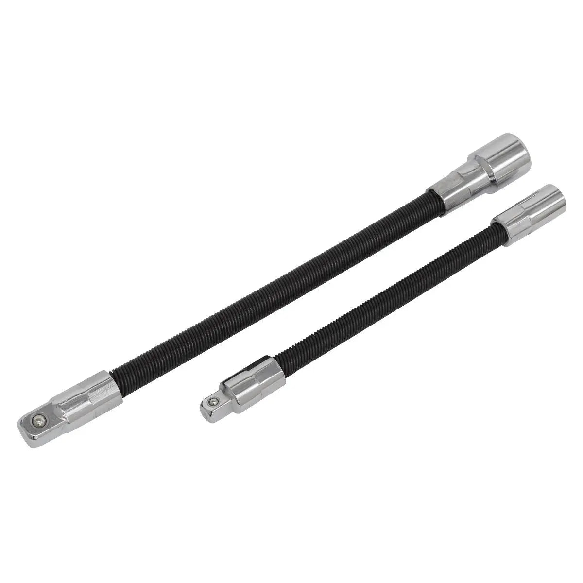 Sealey Premier Flexible Extension Adaptor Drive 2pc Set 1/4" x 150mm 3/8" x 200mm 