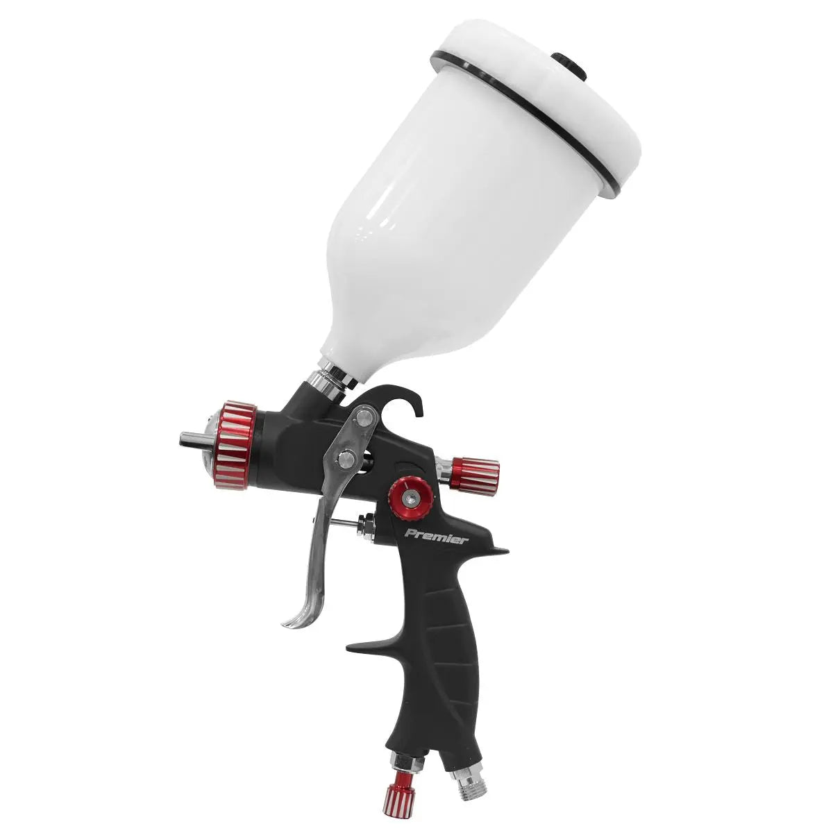 Sealey Premier HVLP Gravity Feed Spray Gun - 1.3mm Set-Up  White Rose Tools