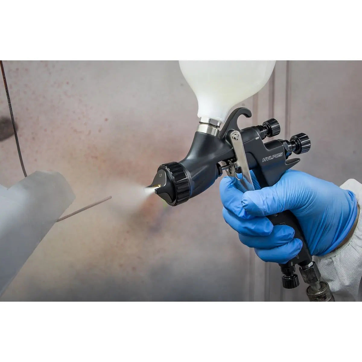 Sealey Premier HVLP Gravity Feed Spray Gun 1.3mm Set-Up  White Rose Tools
