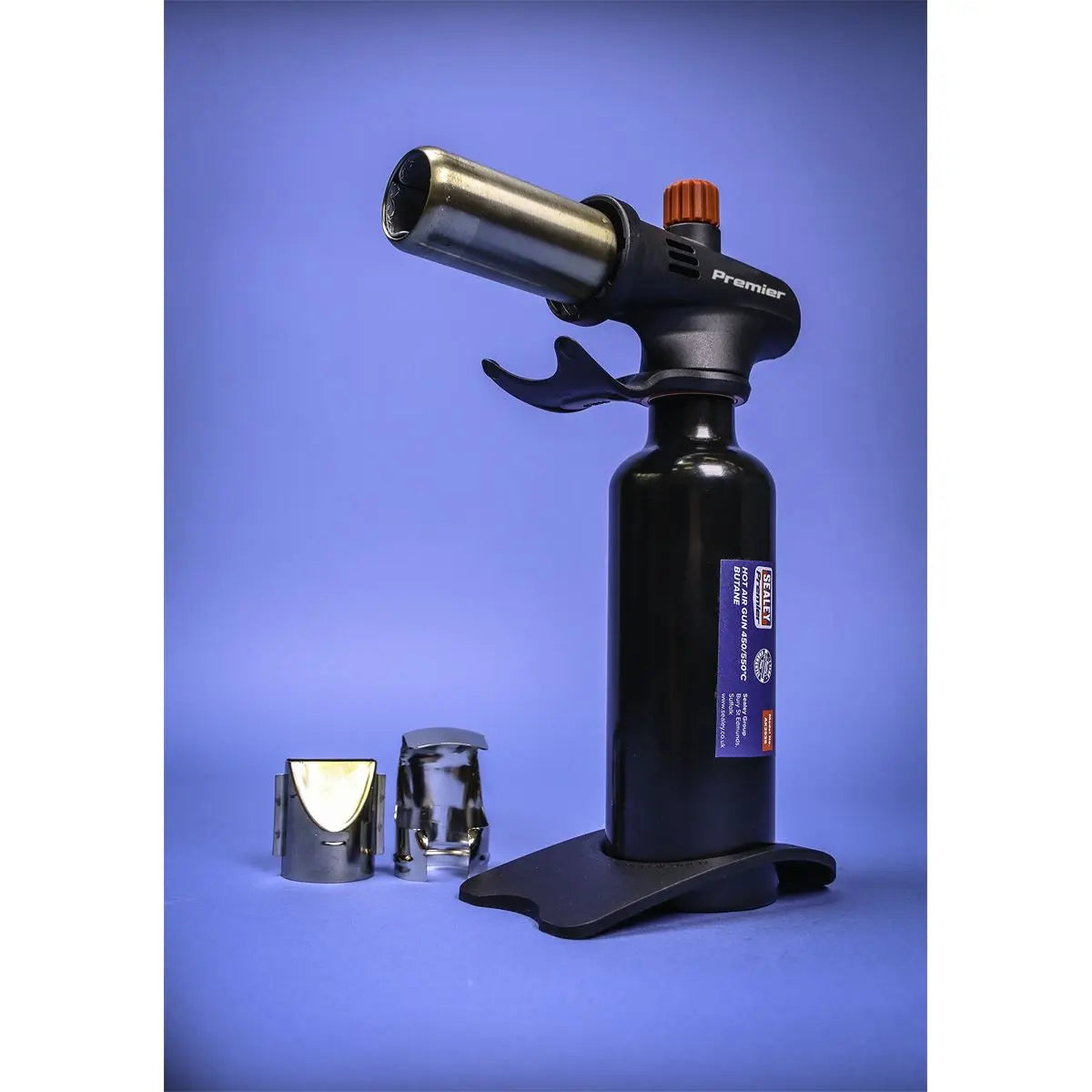 Sealey Premier Heavy Duty Adjustable Flame Butane Hot Air Gun 450/550°C 