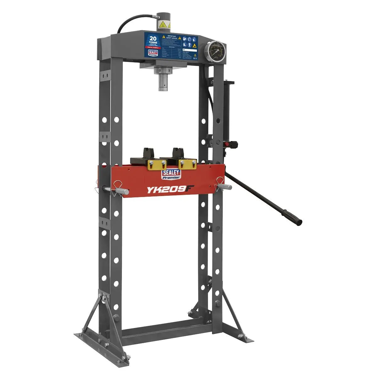 Sealey Premier Heavy-Duty Floor Type Hydraulic Press 20 Tonne  White Rose Tools