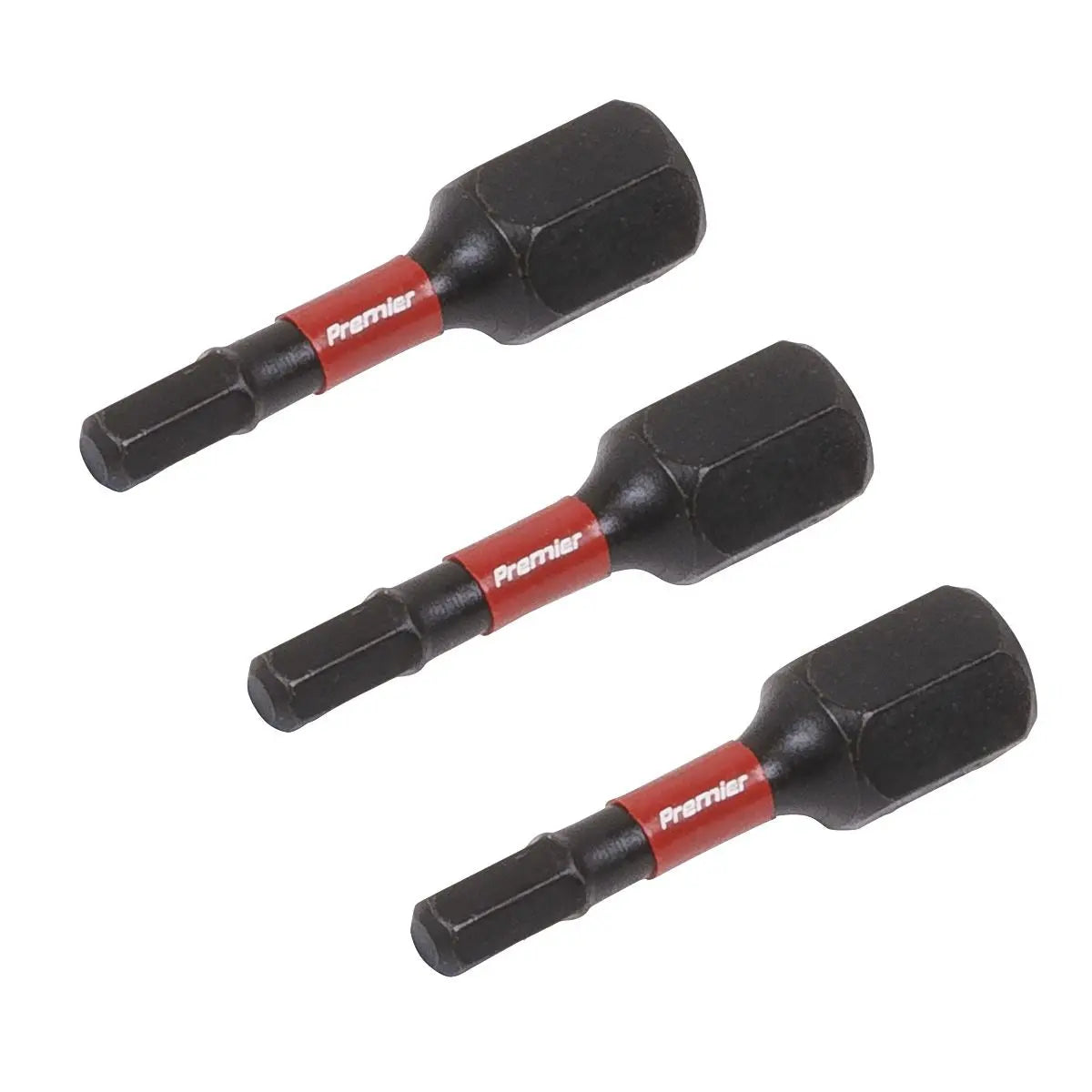 Sealey Premier Hex 3mm Impact Power Tool Bits 25mm - 3pc 