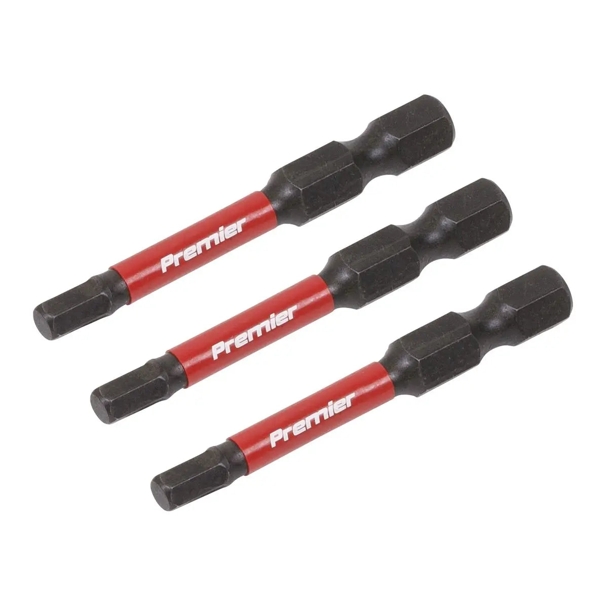 Sealey Premier Hex 4mm Impact Power Tool Bits 50mm - 3pc 