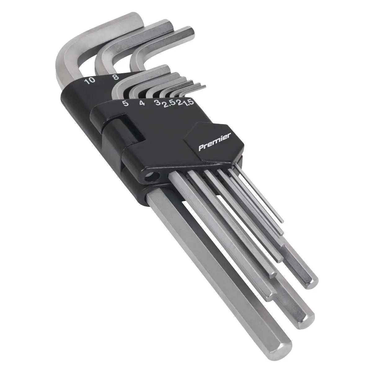 Sealey Premier Hex Key Set 9pc Long Metric 
