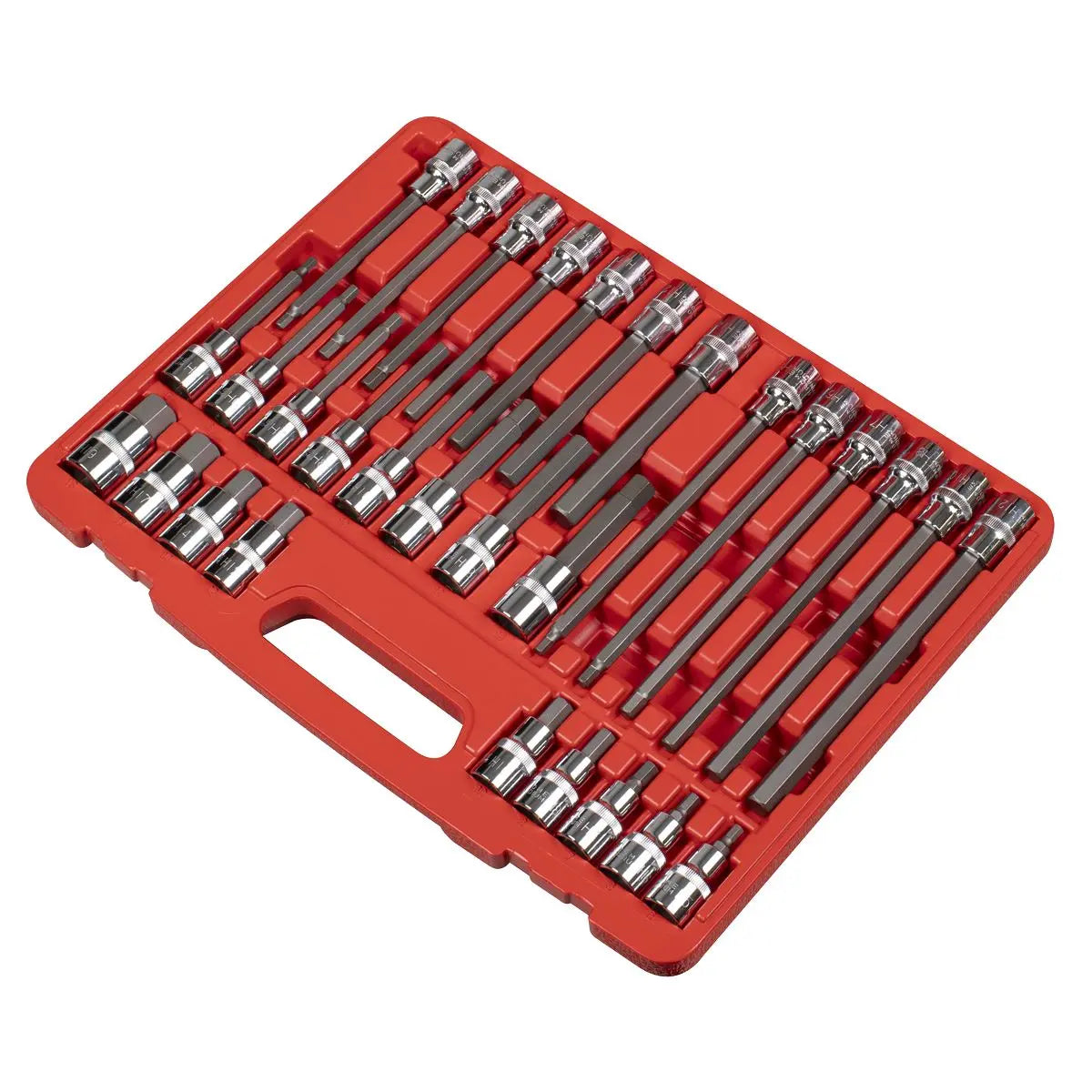 Sealey Premier Hex Socket Bit Set 30pc 1/2"Sq Drive 