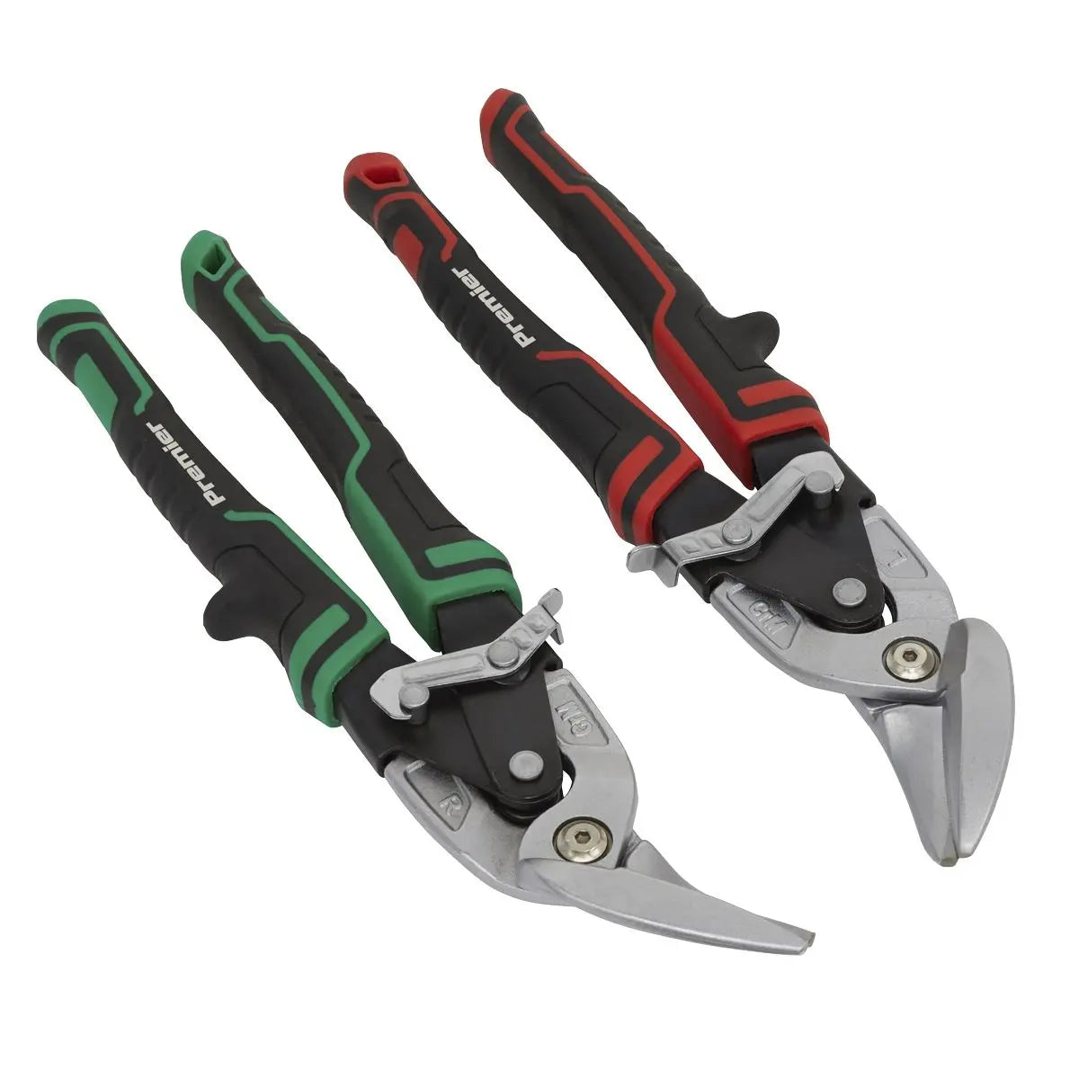 Sealey Premier High Leverage Offset Aviation Tin Snip Set 2pc 