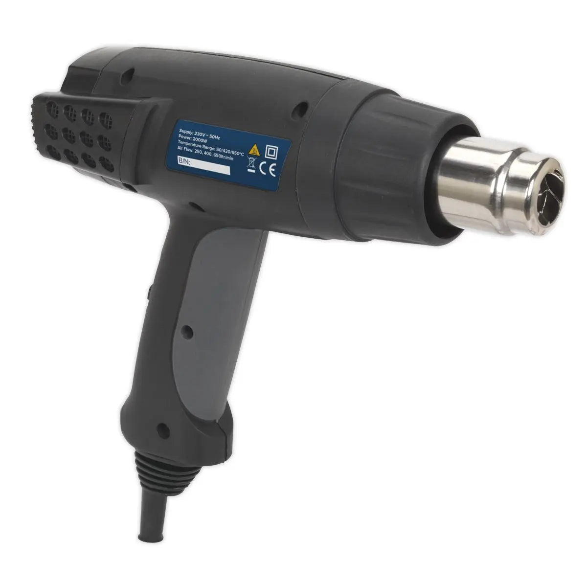 Sealey Premier Hot Air Gun 1800W 3-Speed 50/420/650ºC 